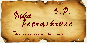 Vuka Petrašković vizit kartica
